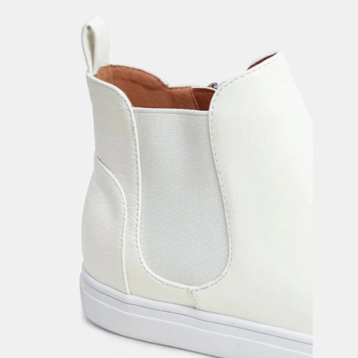 Faux Suede Elastic Side Panel Sneakers