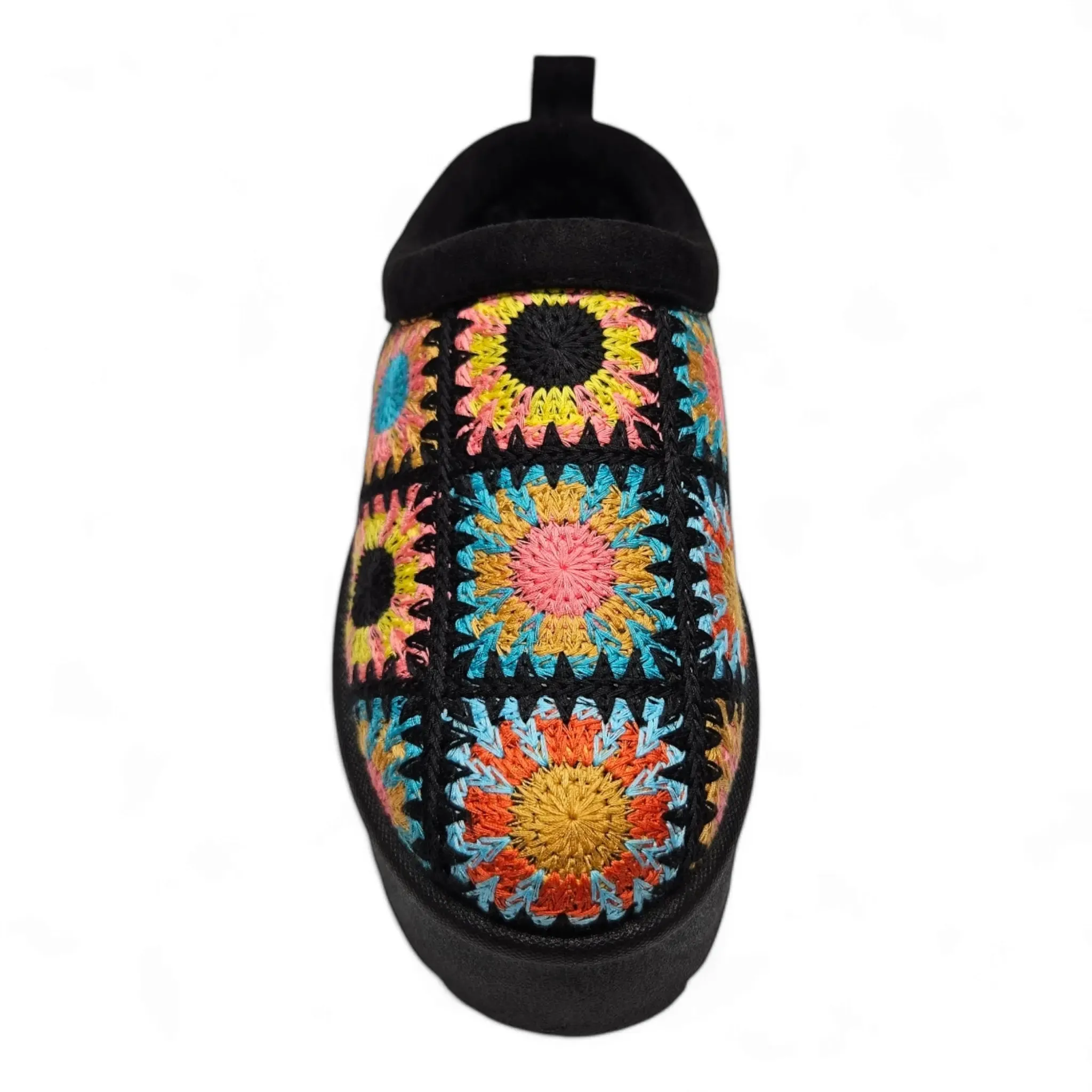 Frosty Platform Crochet Clog Slipper