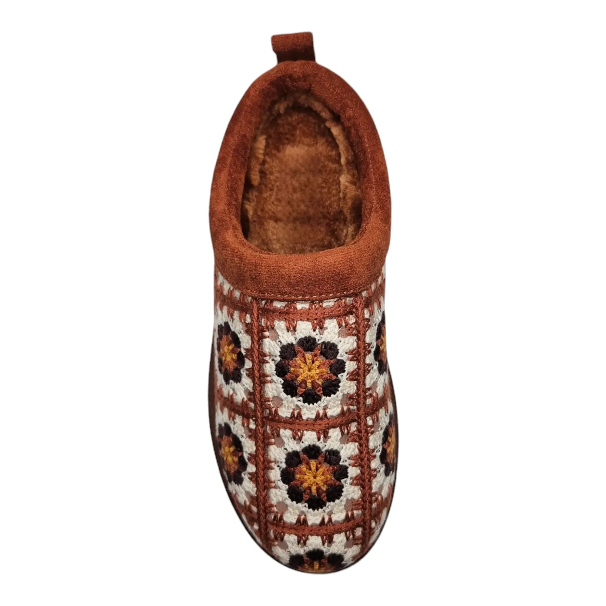 Frosty Platform Crochet Clog Slipper