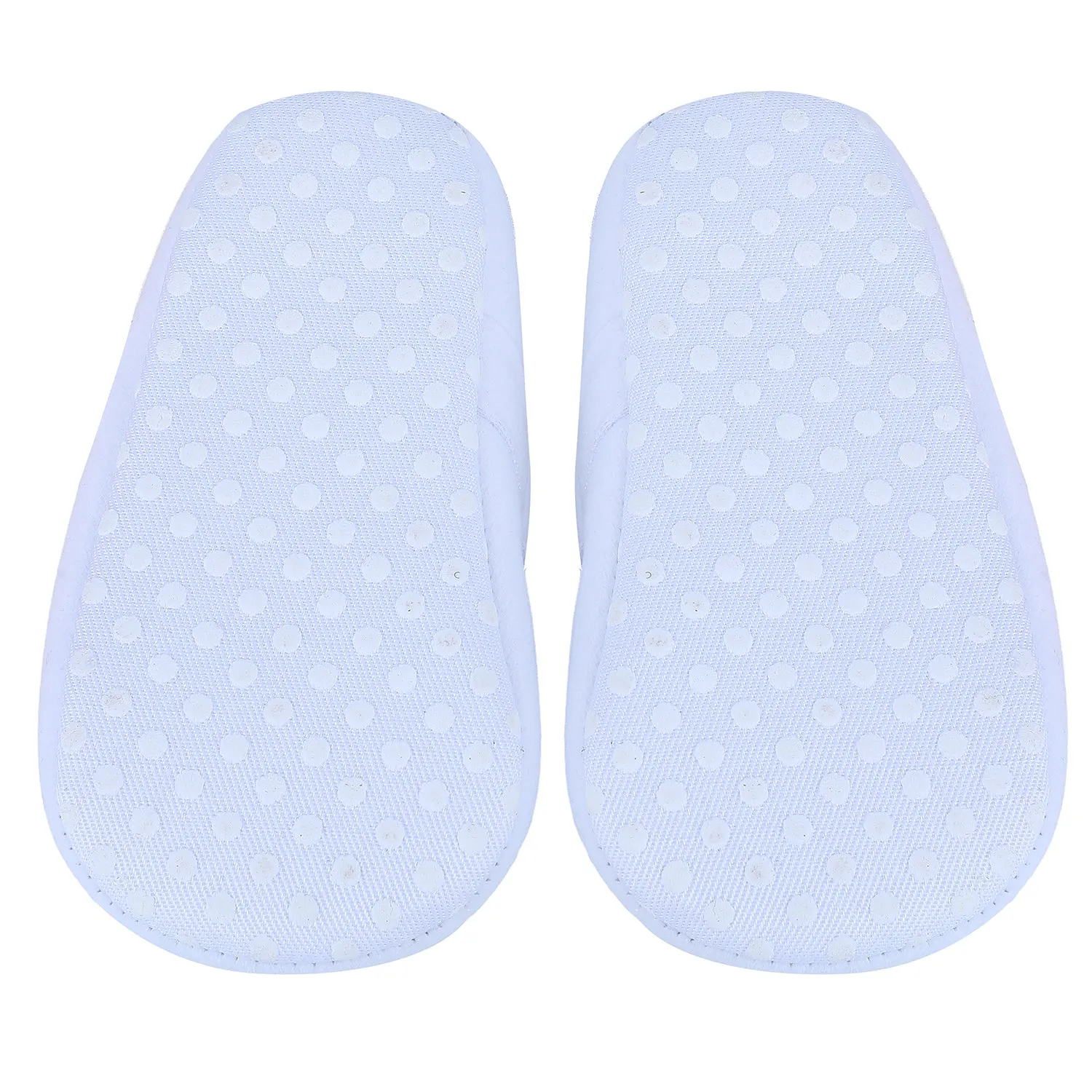 Fur Bowknot Angel Premium Girls Anti-Slip Ballerina Booties - White