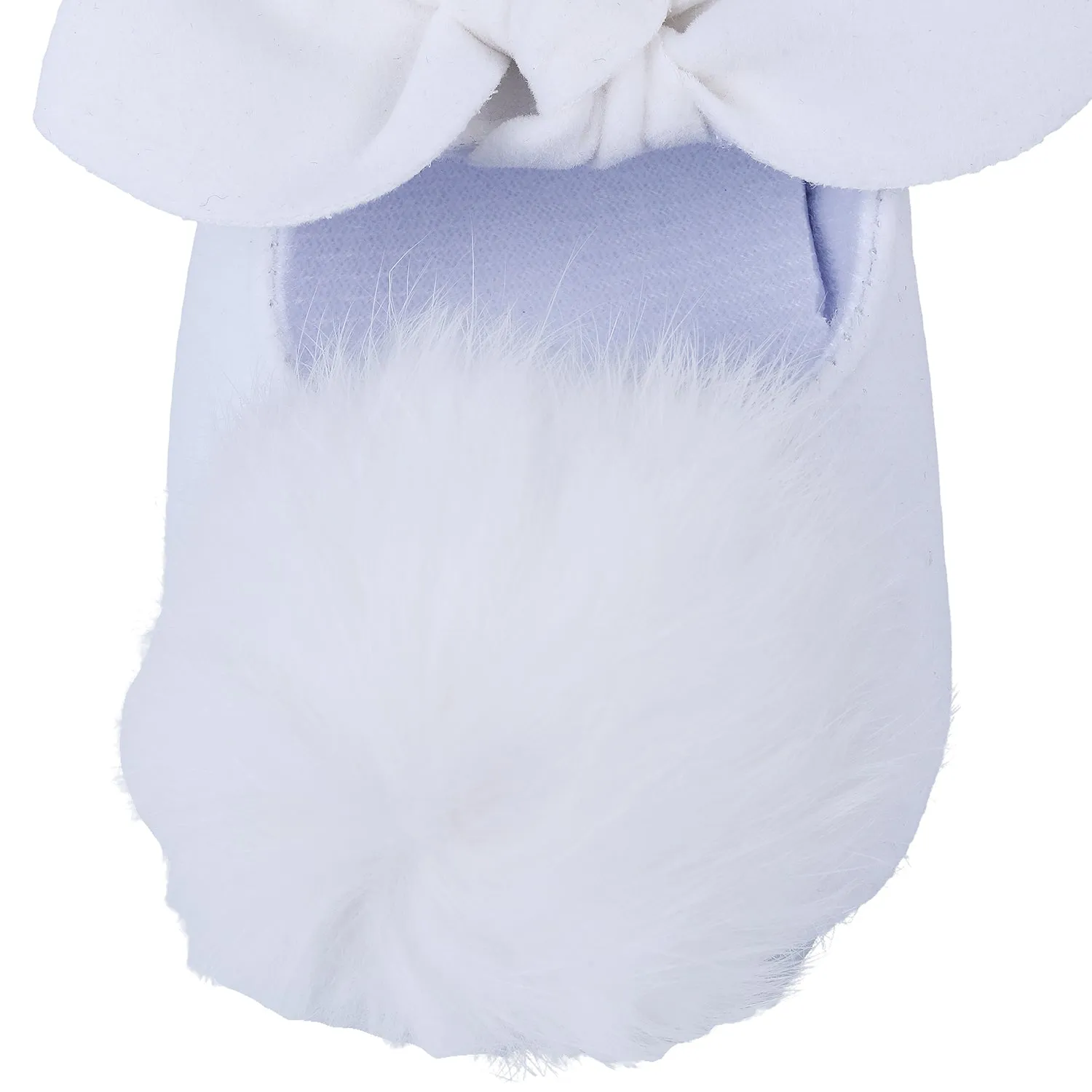 Fur Bowknot Angel Premium Girls Anti-Slip Ballerina Booties - White