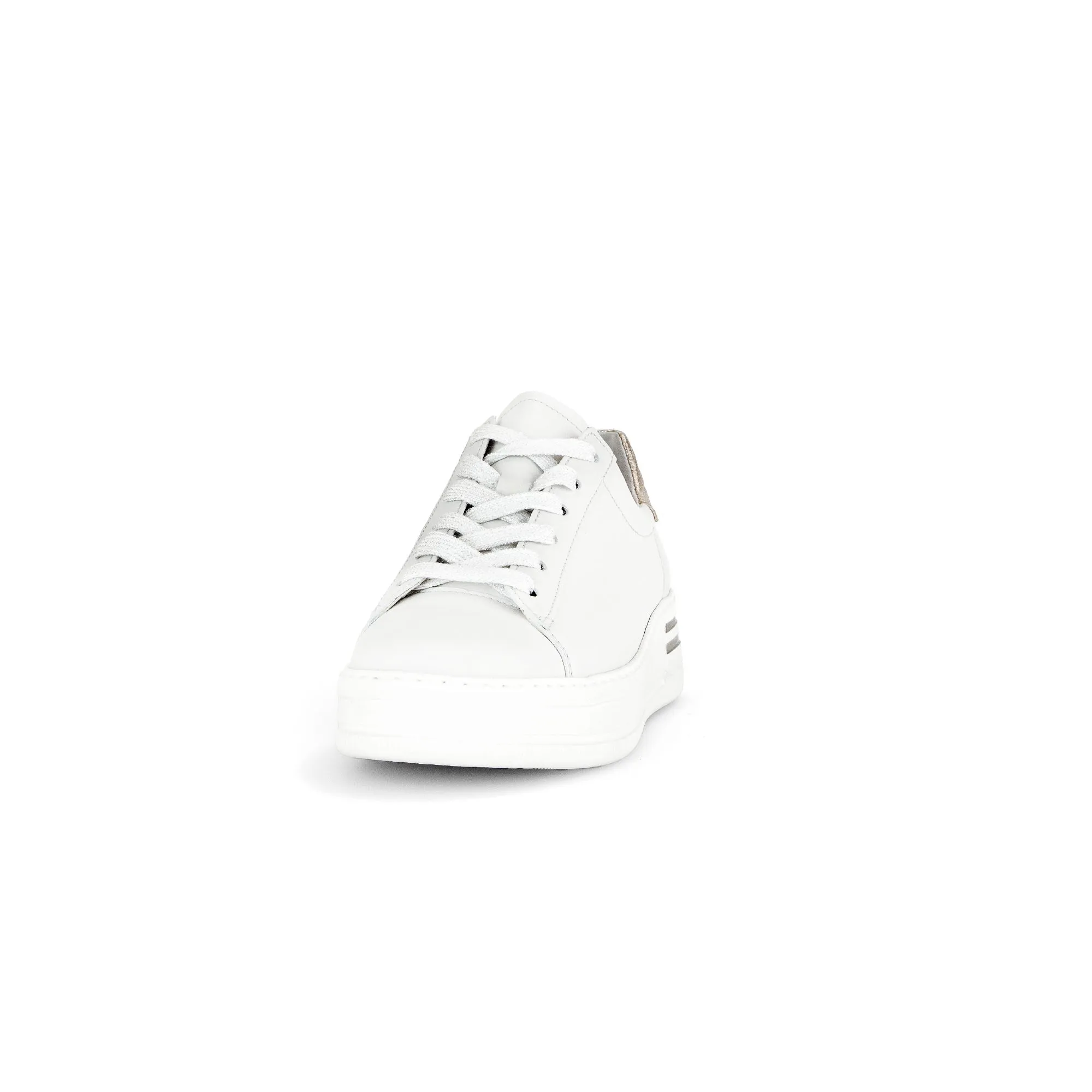 Gabor 46.395.62 Keystone Ladies White Leather Lace Up Trainers