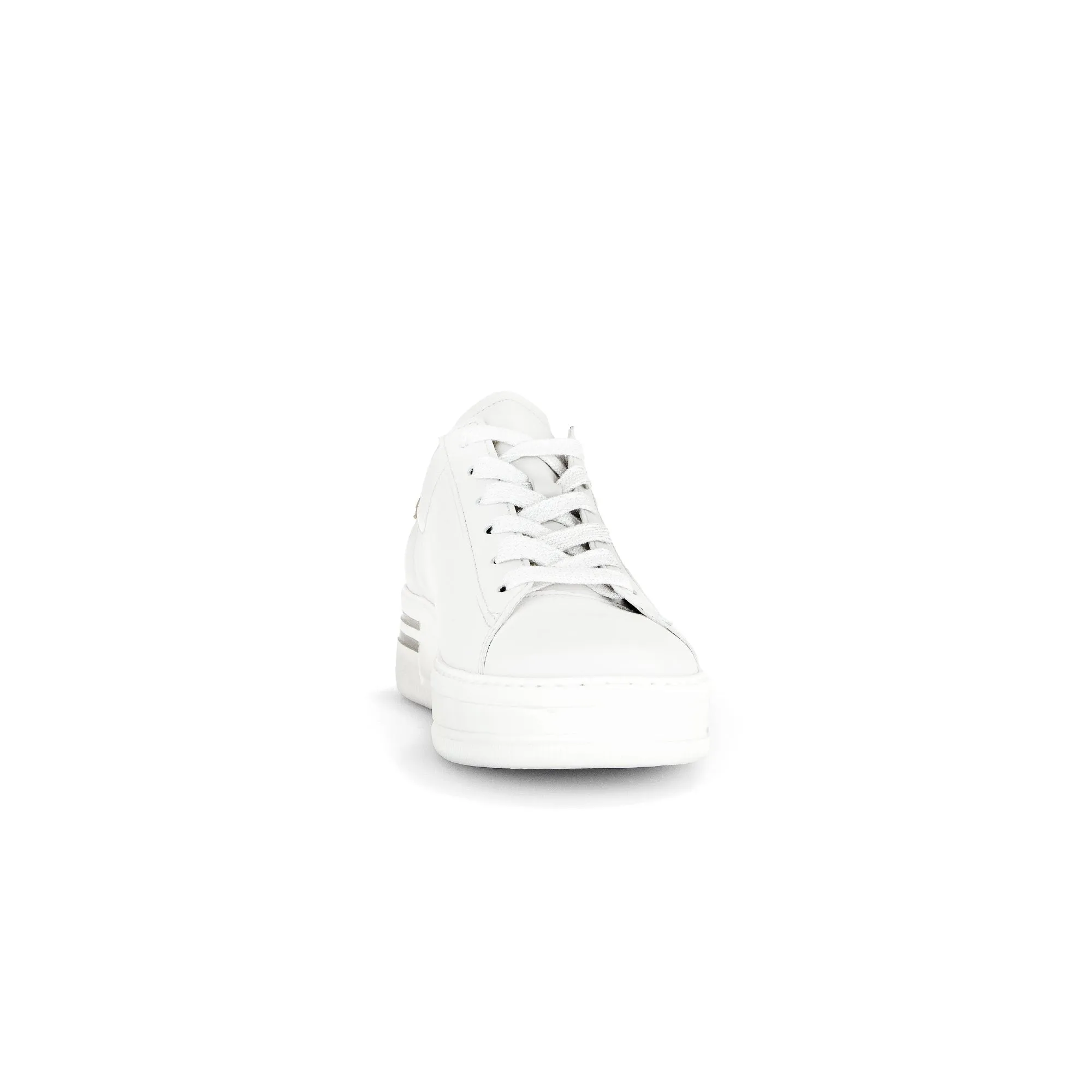 Gabor 46.395.62 Keystone Ladies White Leather Lace Up Trainers