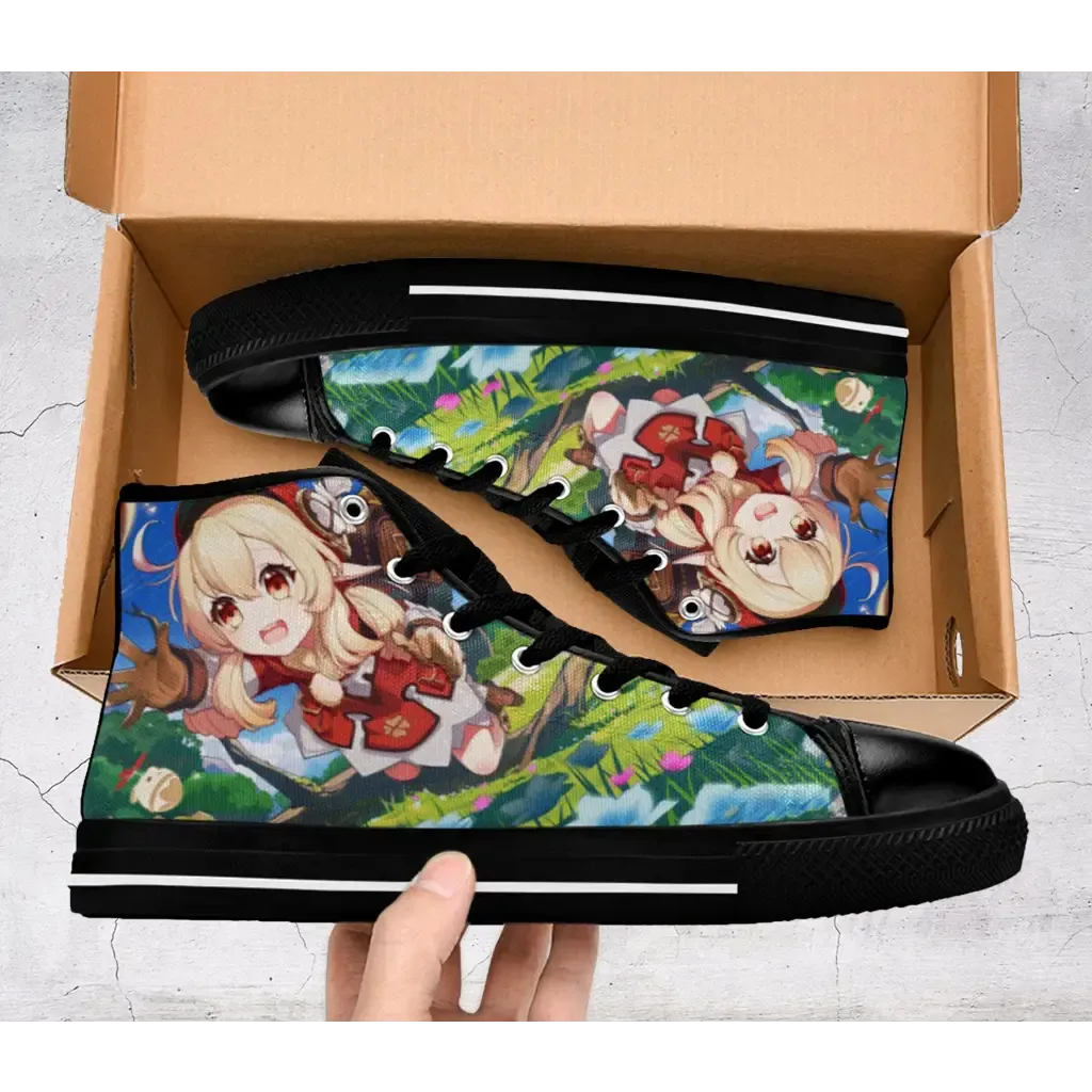 Genshin Impact shoes Klee Impact Shoes High Top Sneakers for Kids and Adults