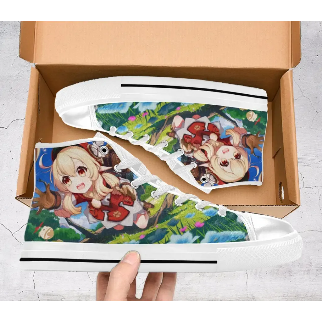 Genshin Impact shoes Klee Impact Shoes High Top Sneakers for Kids and Adults