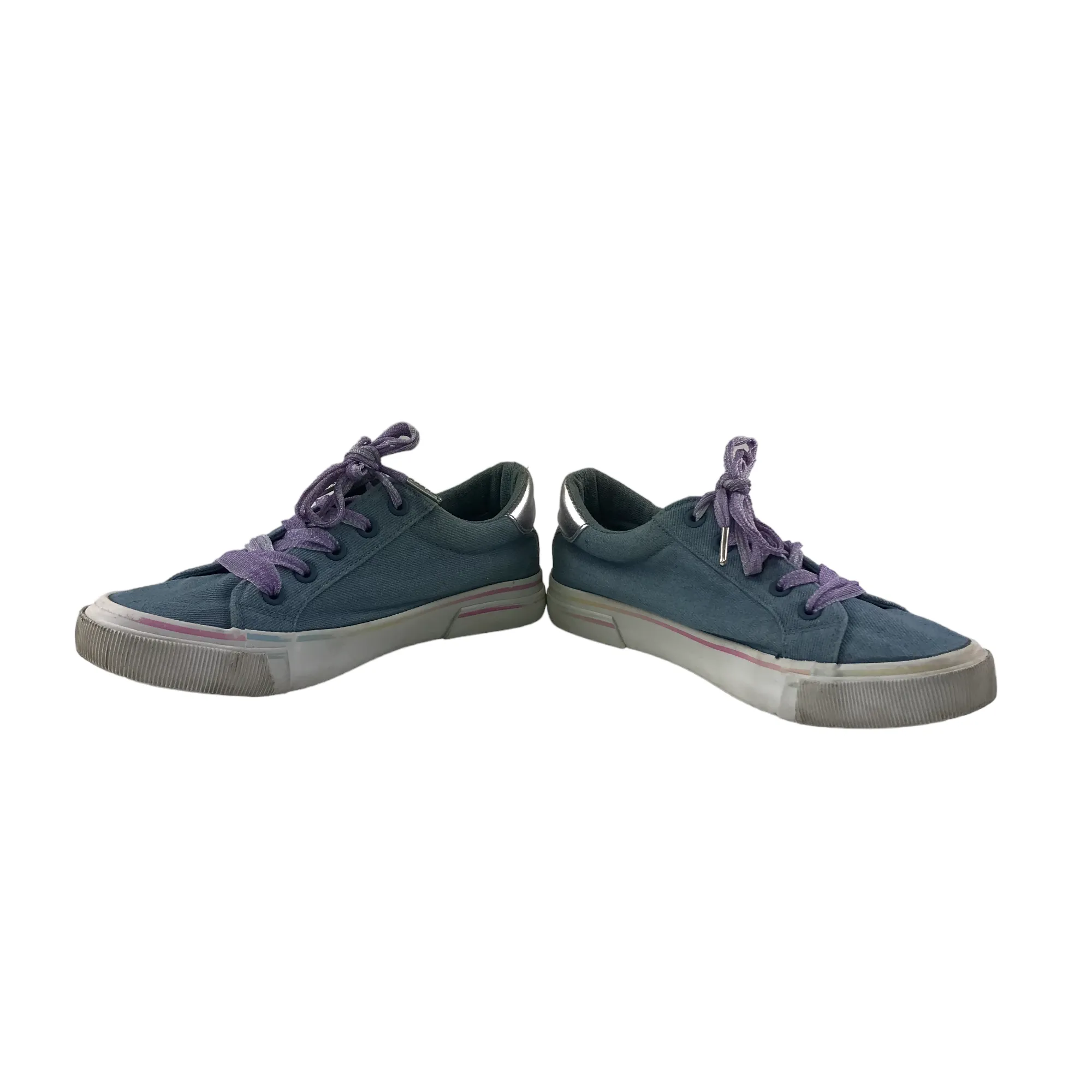 George Trainers Shoe Size 4 Blue Denim Style Canvas Shoes