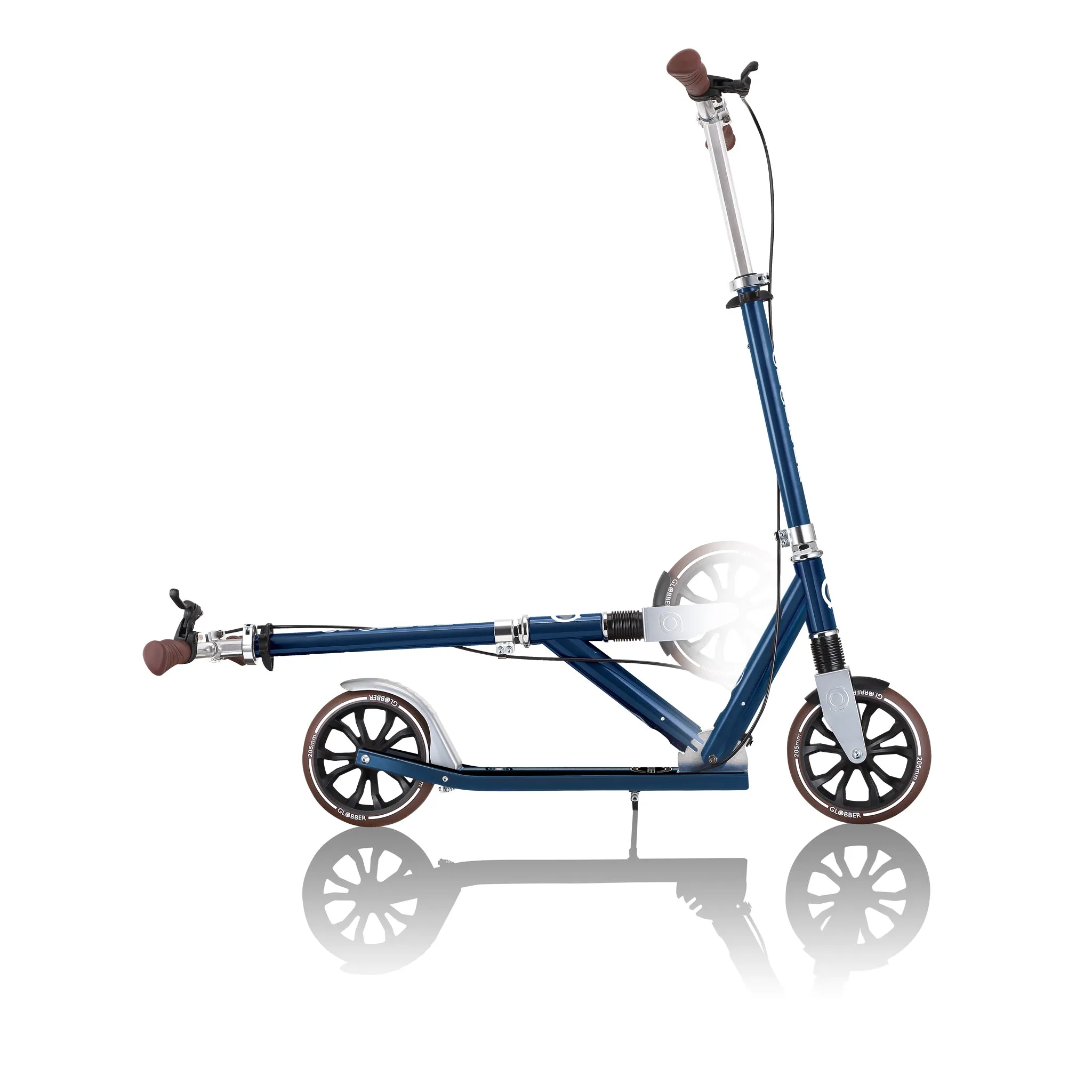 Globber NL 205 Deluxe Foldable Scooter - Vintage Blue (8Y )