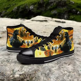 Godzilla Mothra and King Ghidorah Shoes High Top Sneakers for Kids and Adults