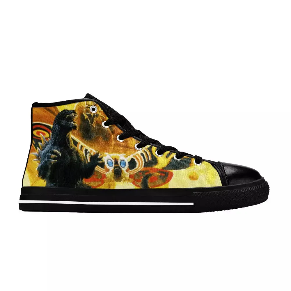 Godzilla Mothra and King Ghidorah Shoes High Top Sneakers for Kids and Adults