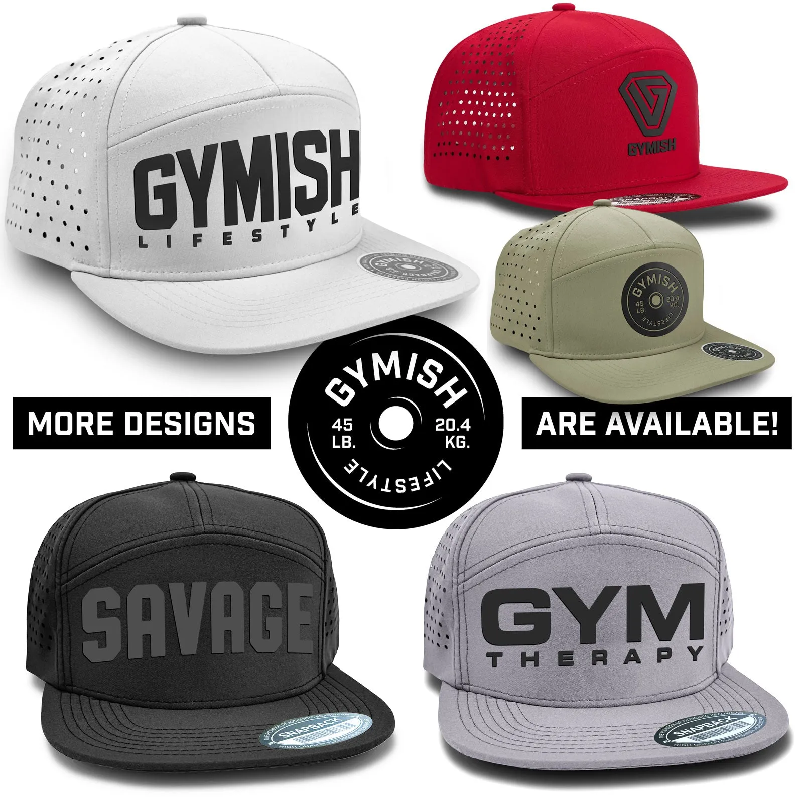 Gymish Blank Workout Gym Hats for Men