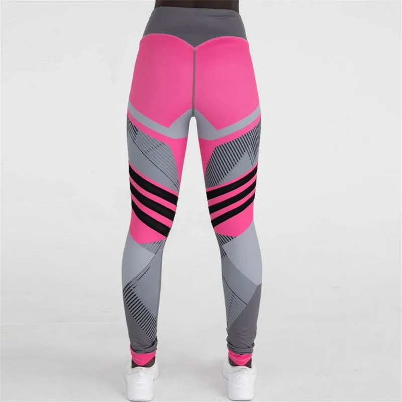 HDDHDHH Brand Print Geometric Elements Yoga Pants High Waist Fitness Leggings for Women