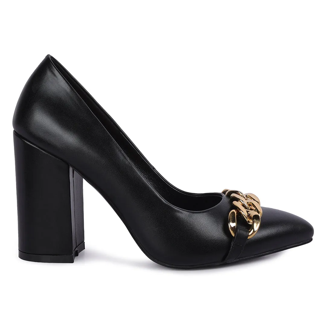 High Block Heeled Pump Heels
