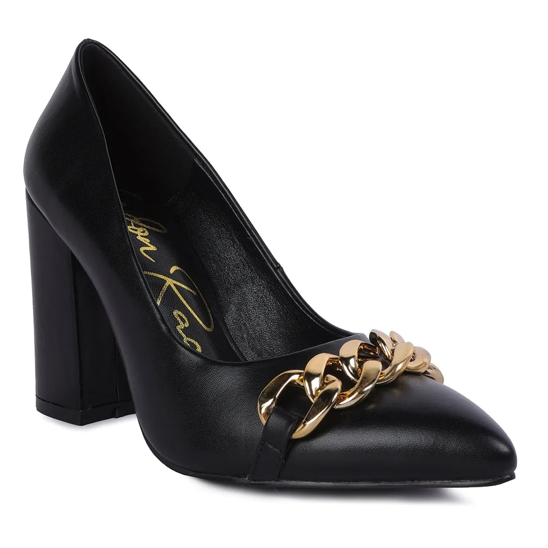High Block Heeled Pump Heels