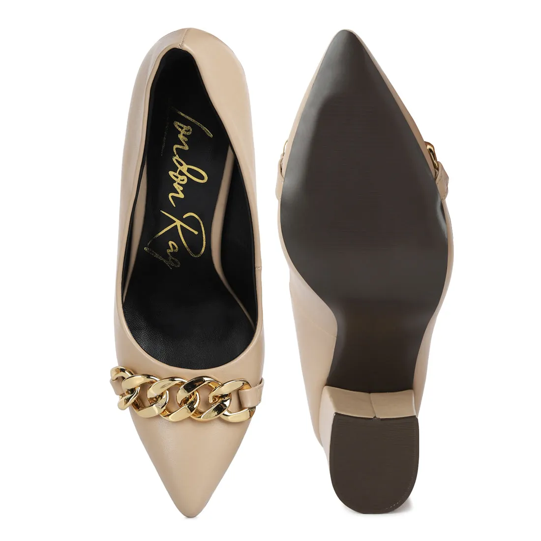 High Block Heeled Pump Heels