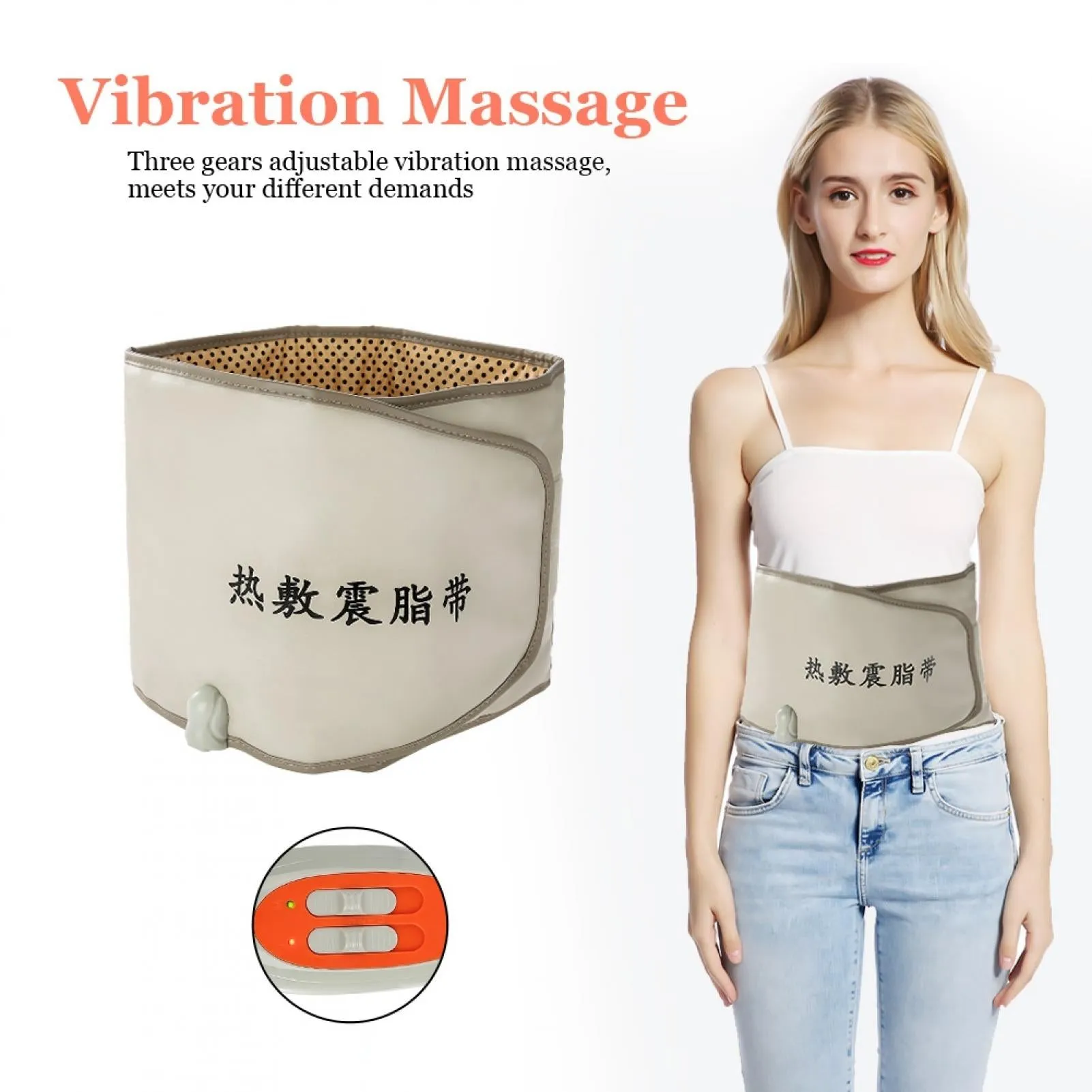 Hot Compress Far Infrared Heating Slimming Belt Vibrating Weight Loss Massager