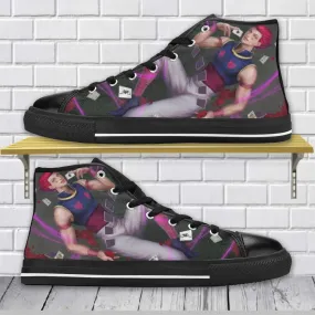 Hunter X Hunter HXH Hisoka Shoes High Top Sneakers for Kids and Adults