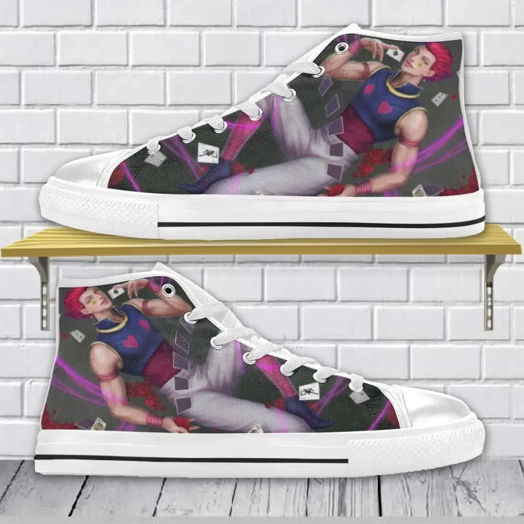 Hunter X Hunter HXH Hisoka Shoes High Top Sneakers for Kids and Adults