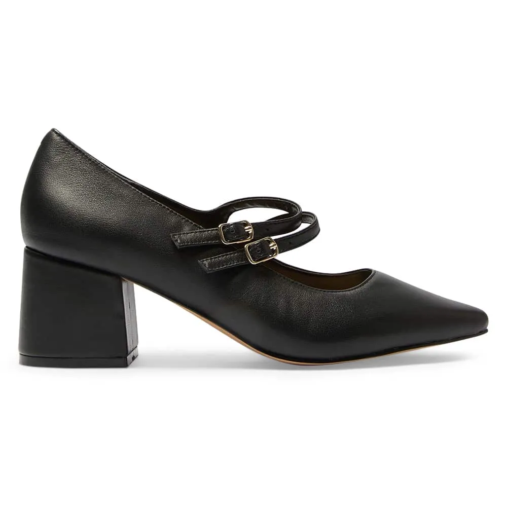 Isabel Heel in Black Leather