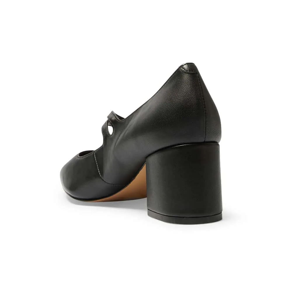 Isabel Heel in Black Leather