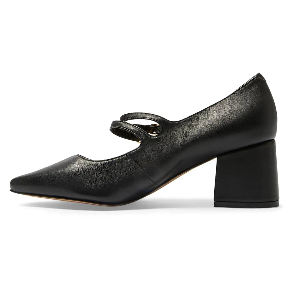 Isabel Heel in Black Leather