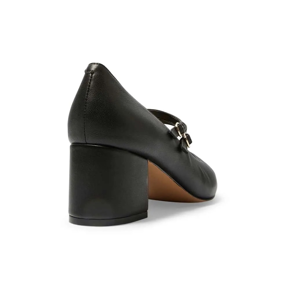 Isabel Heel in Black Leather