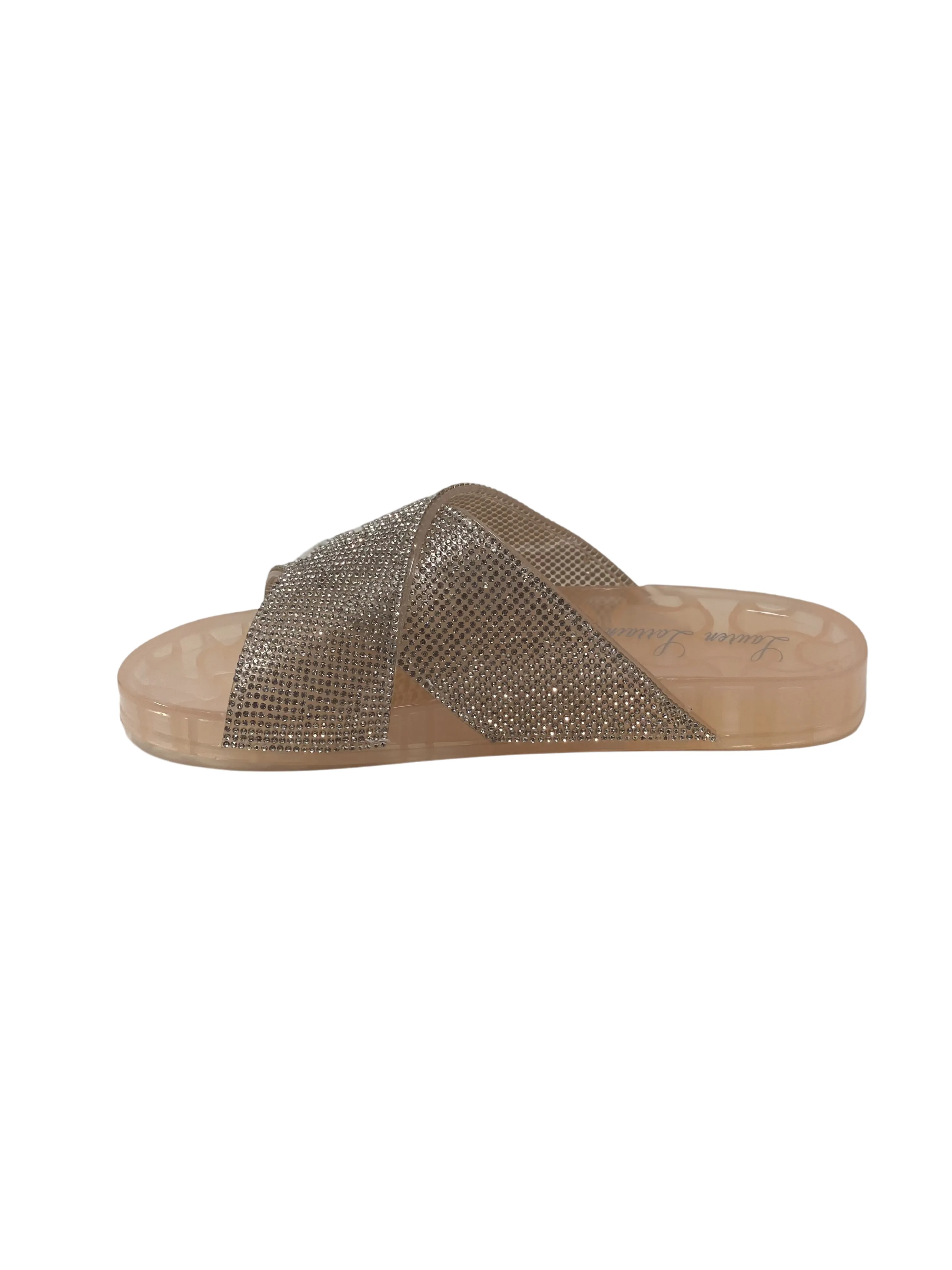 JELLY STONE FLAT PLATFORM SLIPPER SANDAL