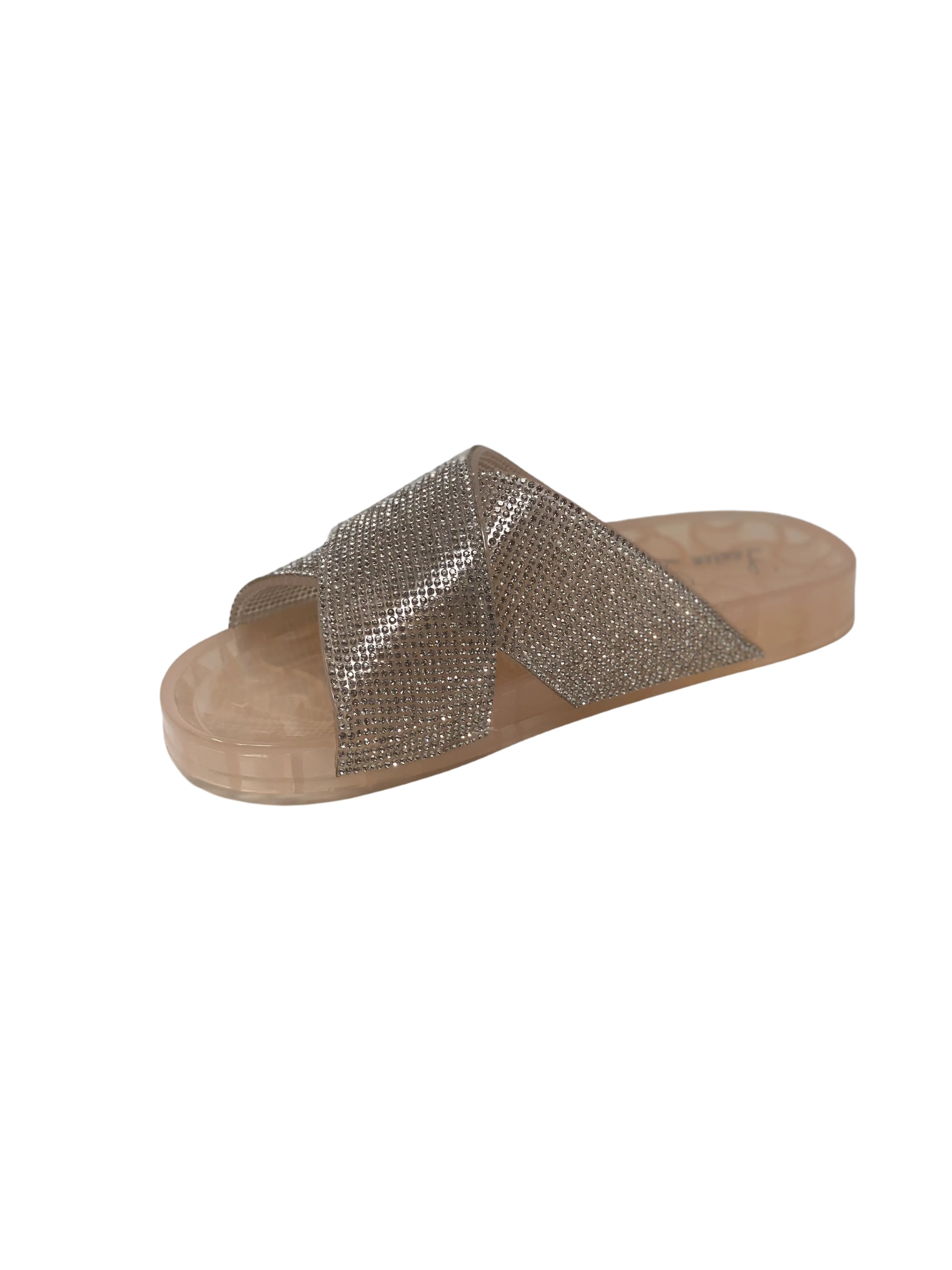 JELLY STONE FLAT PLATFORM SLIPPER SANDAL