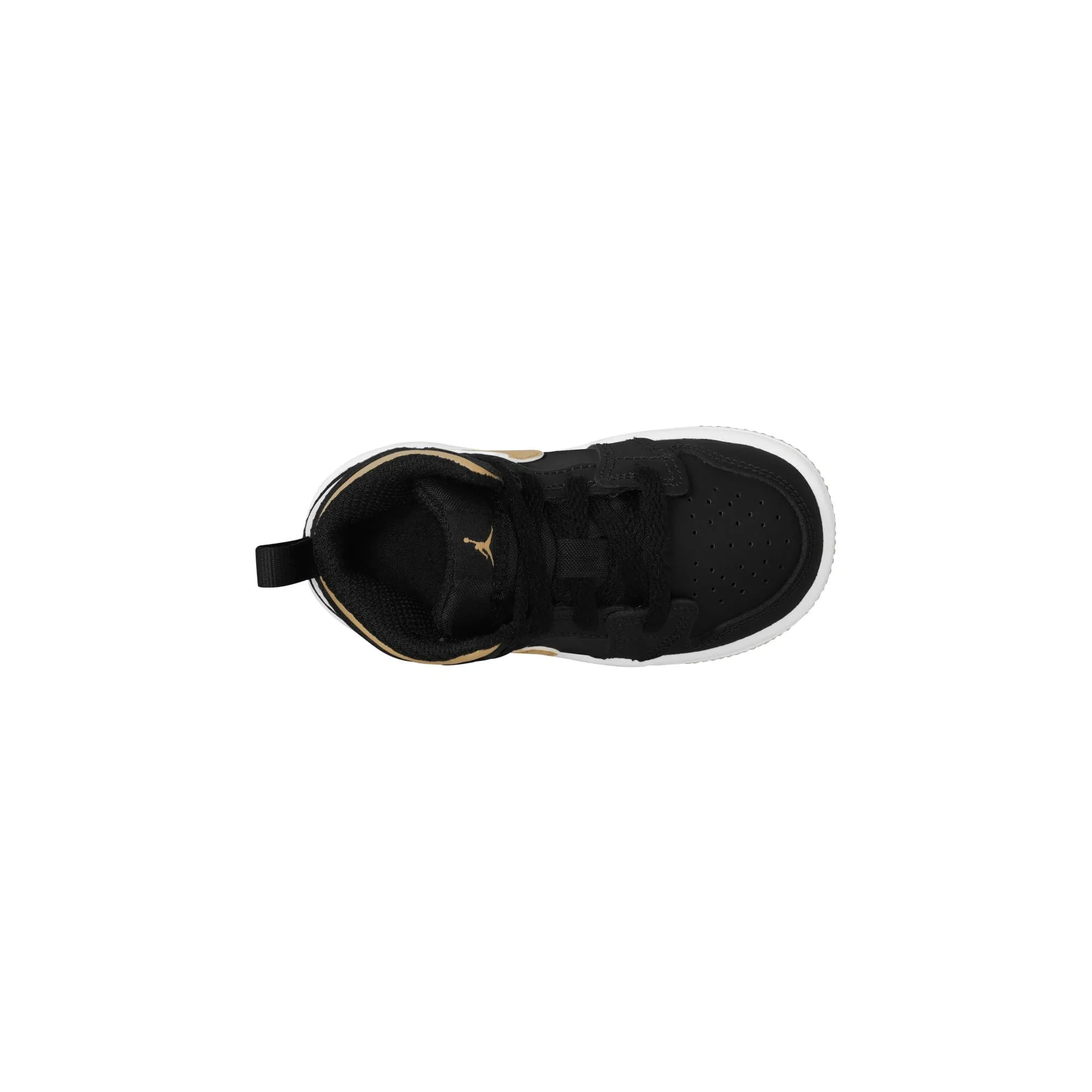 Jordan - Boy - TD Air Jordan 1 Mid - Black/Metallic Gold/White