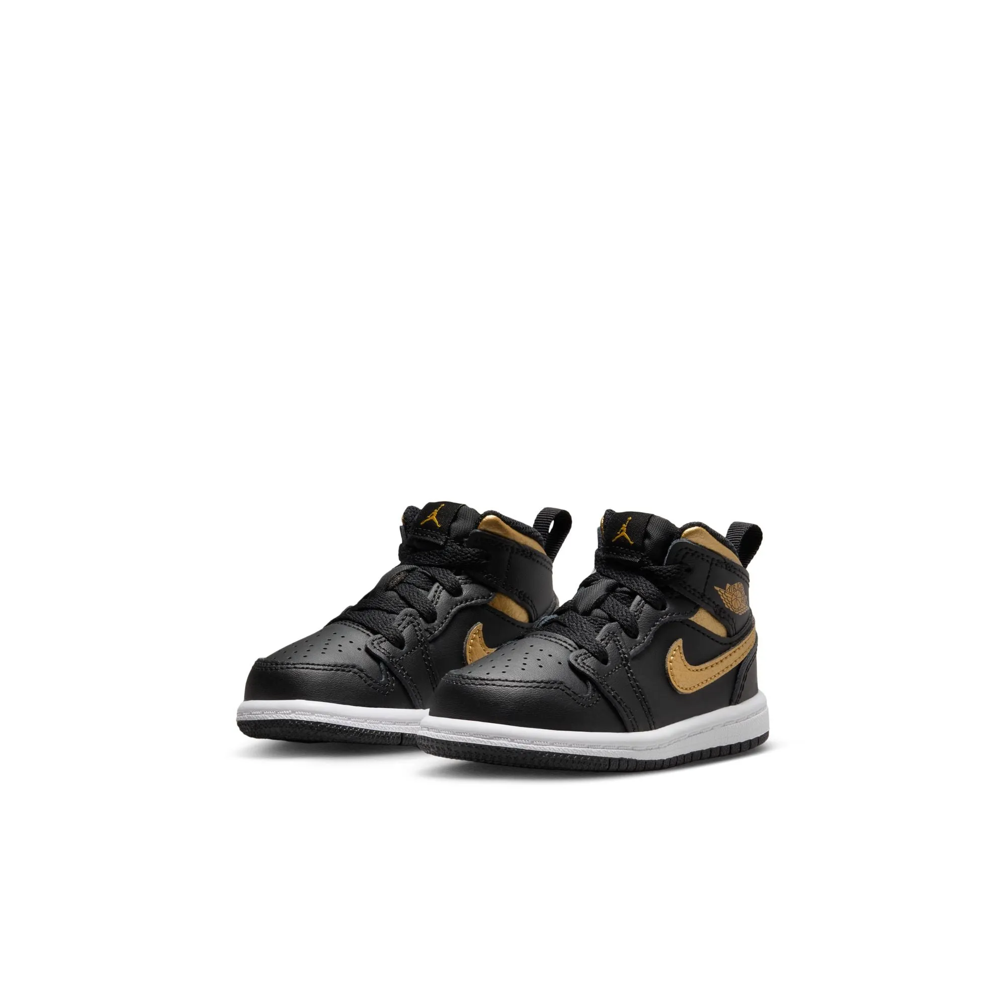 Jordan - Boy - TD Air Jordan 1 Mid - Black/Metallic Gold/White