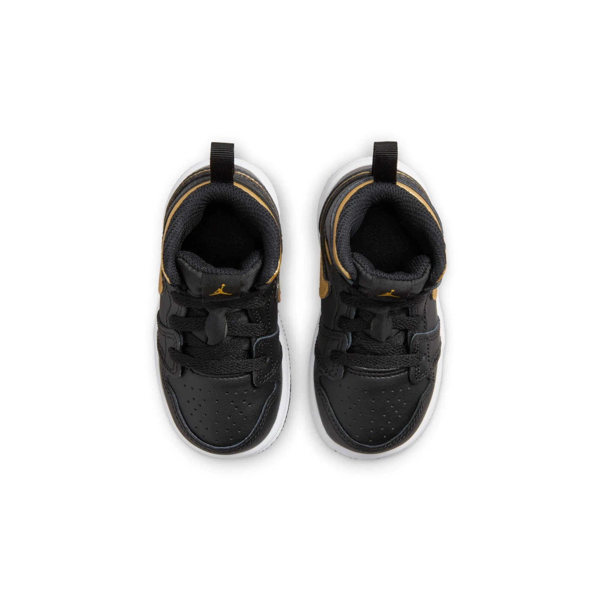 Jordan - Boy - TD Air Jordan 1 Mid - Black/Metallic Gold/White