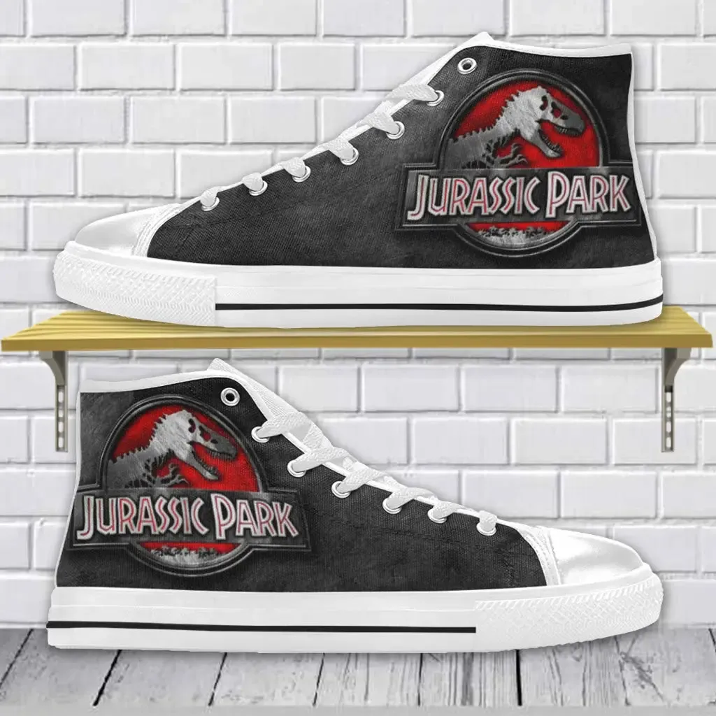 Jurassic Park Lost World Shoes High Top Sneakers for Kids and Adults