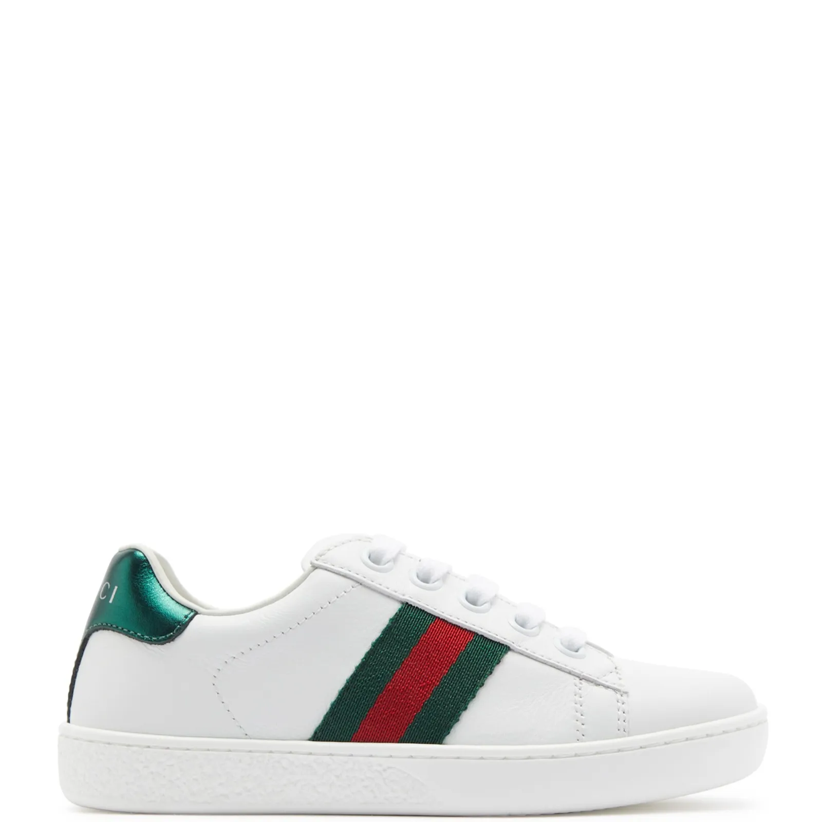 Kids Gucci Ace Leather Trainers