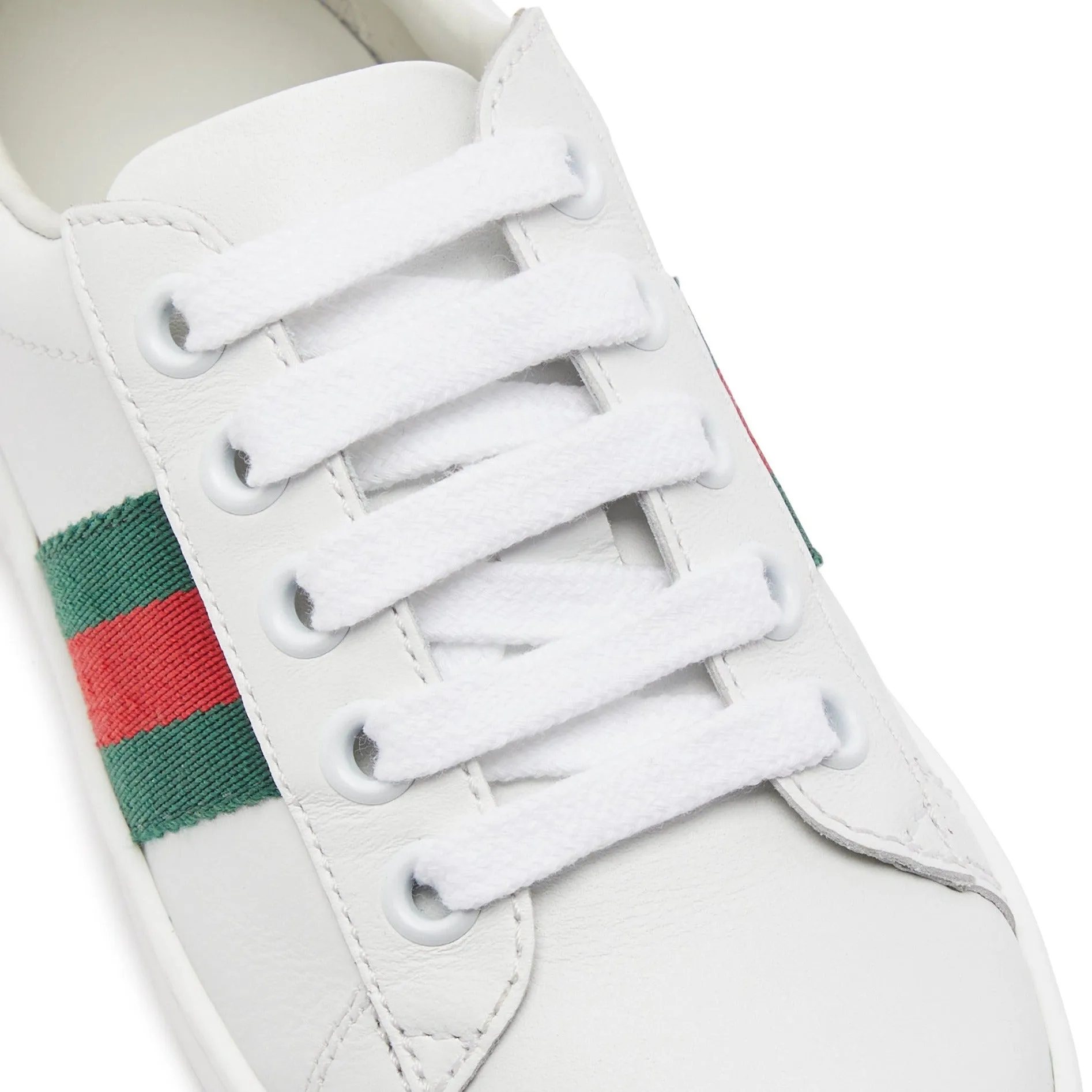 Kids Gucci Ace Leather Trainers
