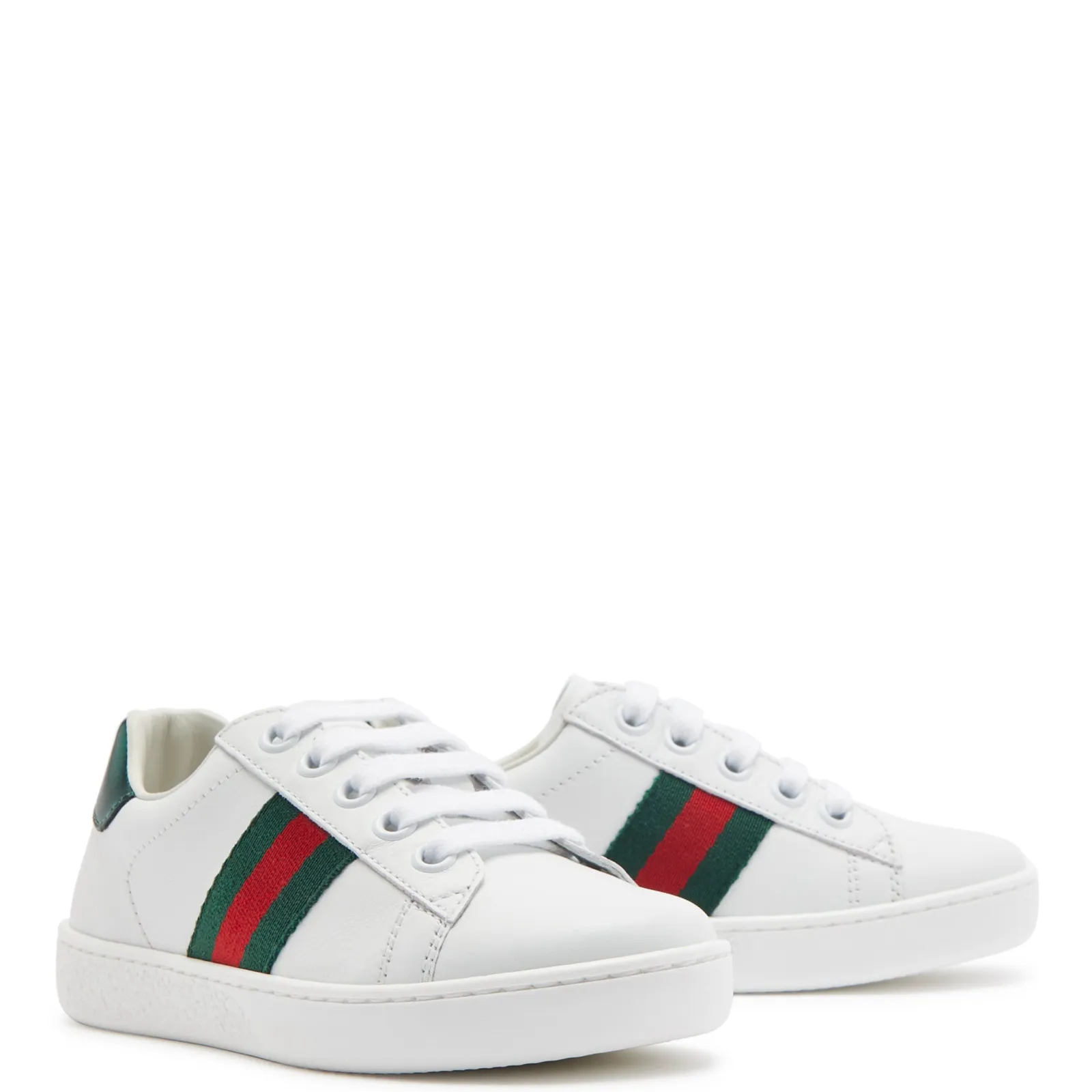 Kids Gucci Ace Leather Trainers