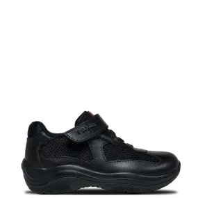 Kids Prada Americas Cup Black Leather