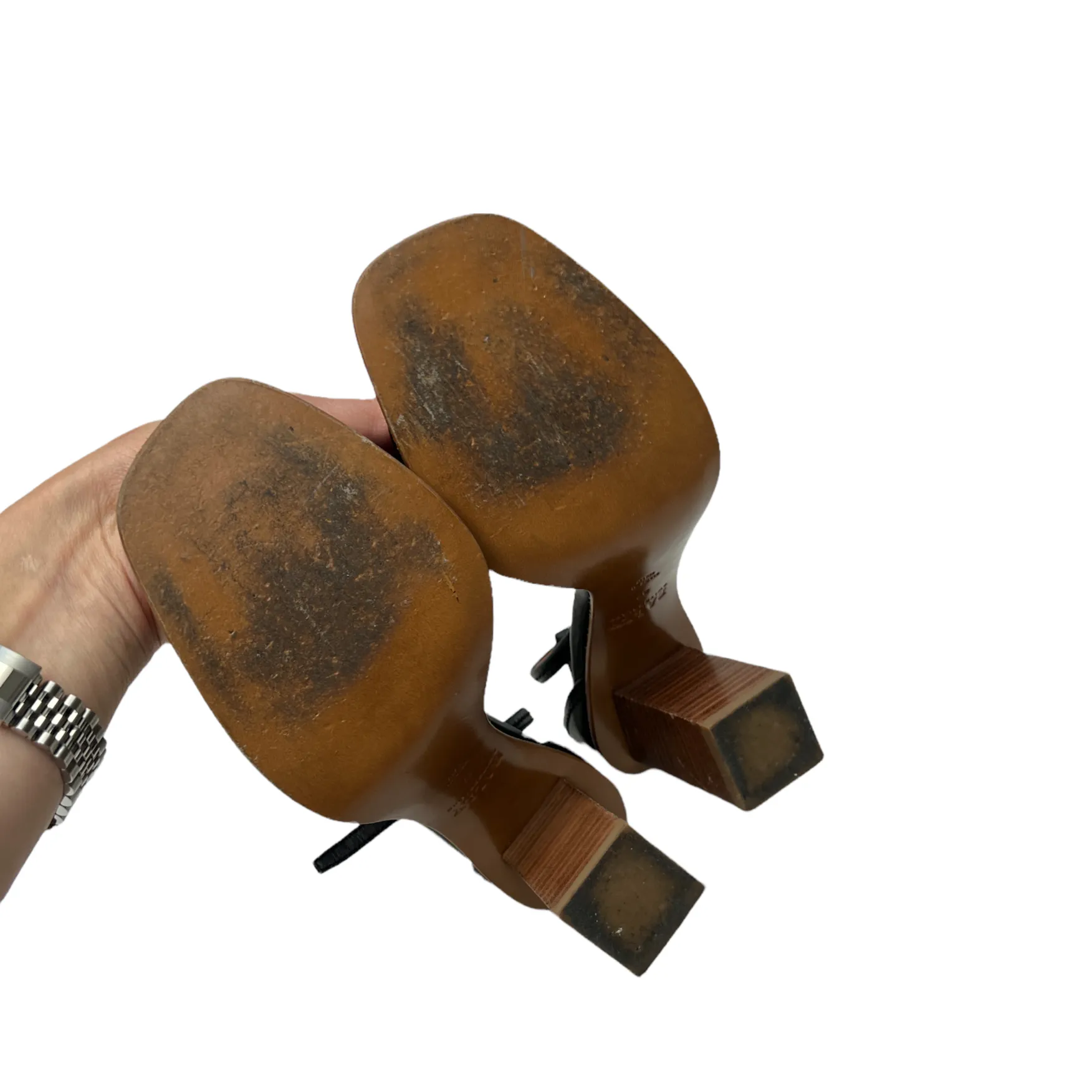 Leather Heeled Sandal - 7