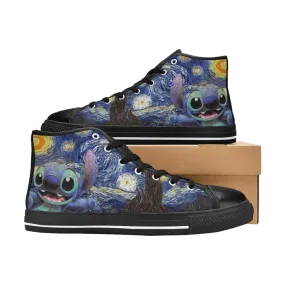 Lilo and Stitch Starry night Shoes High Top Sneakers for Kids and Adults