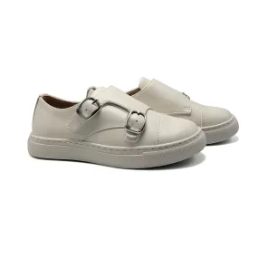Mamelina Bright White Monk Strap Sneaker 160656
