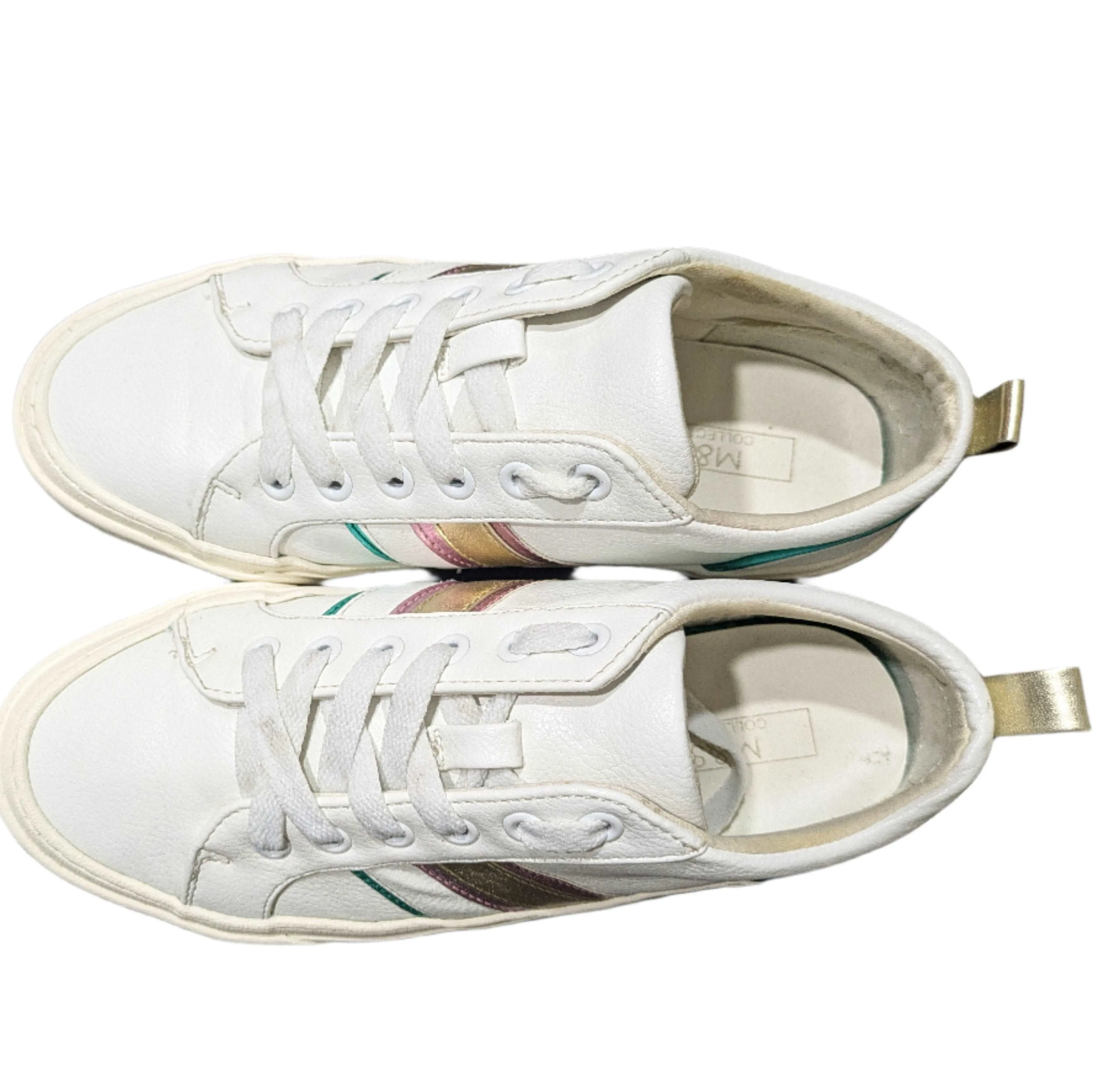 M&S Lace-Up Striped Trainers Size EU 37 / UK 4.5 / US 7