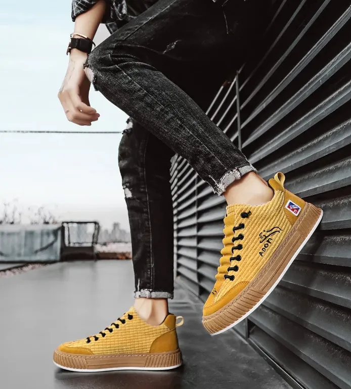 Men's Corduroy Casual Sneakers | Stylish & Comfortable
