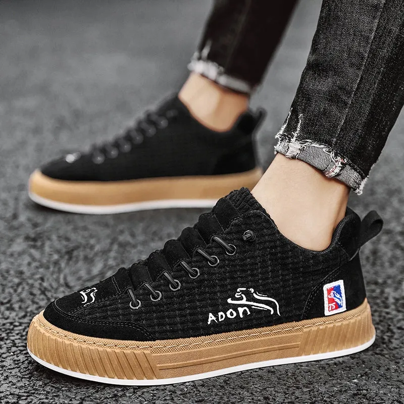 Men's Corduroy Casual Sneakers | Stylish & Comfortable