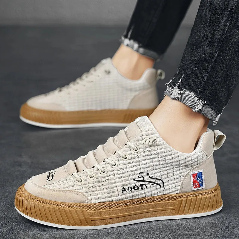 Men's Corduroy Casual Sneakers | Stylish & Comfortable