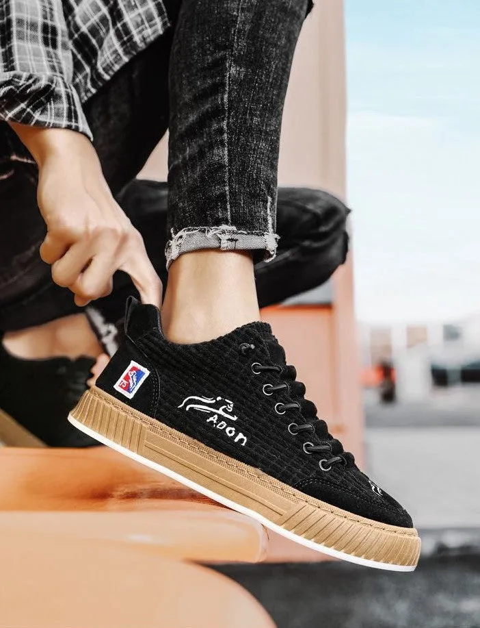 Men's Corduroy Casual Sneakers | Stylish & Comfortable