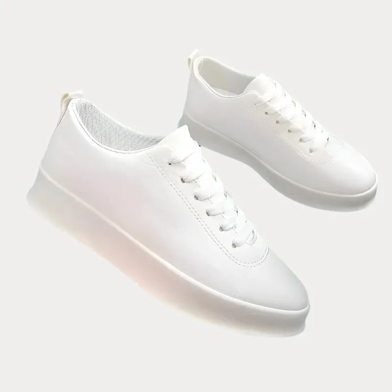 Men's Designer Fashion Vulcanized Shoes - High-Quality PU Walking Sneakers, Comfortable Casual Flats