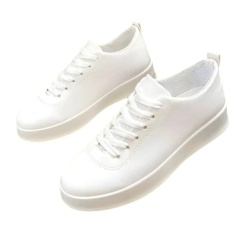Men's Designer Fashion Vulcanized Shoes - High-Quality PU Walking Sneakers, Comfortable Casual Flats