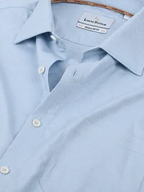 Men's Oxford Blue Full Sleeves Regular Fit Formal Shirt