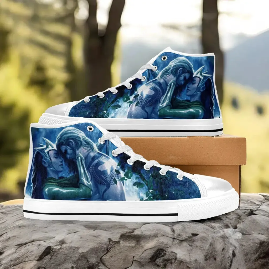 Mera Aquaman Justice League Shoes High Top Sneakers for Kids and Adults