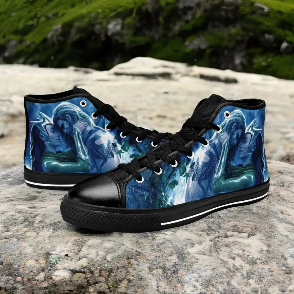 Mera Aquaman Justice League Shoes High Top Sneakers for Kids and Adults