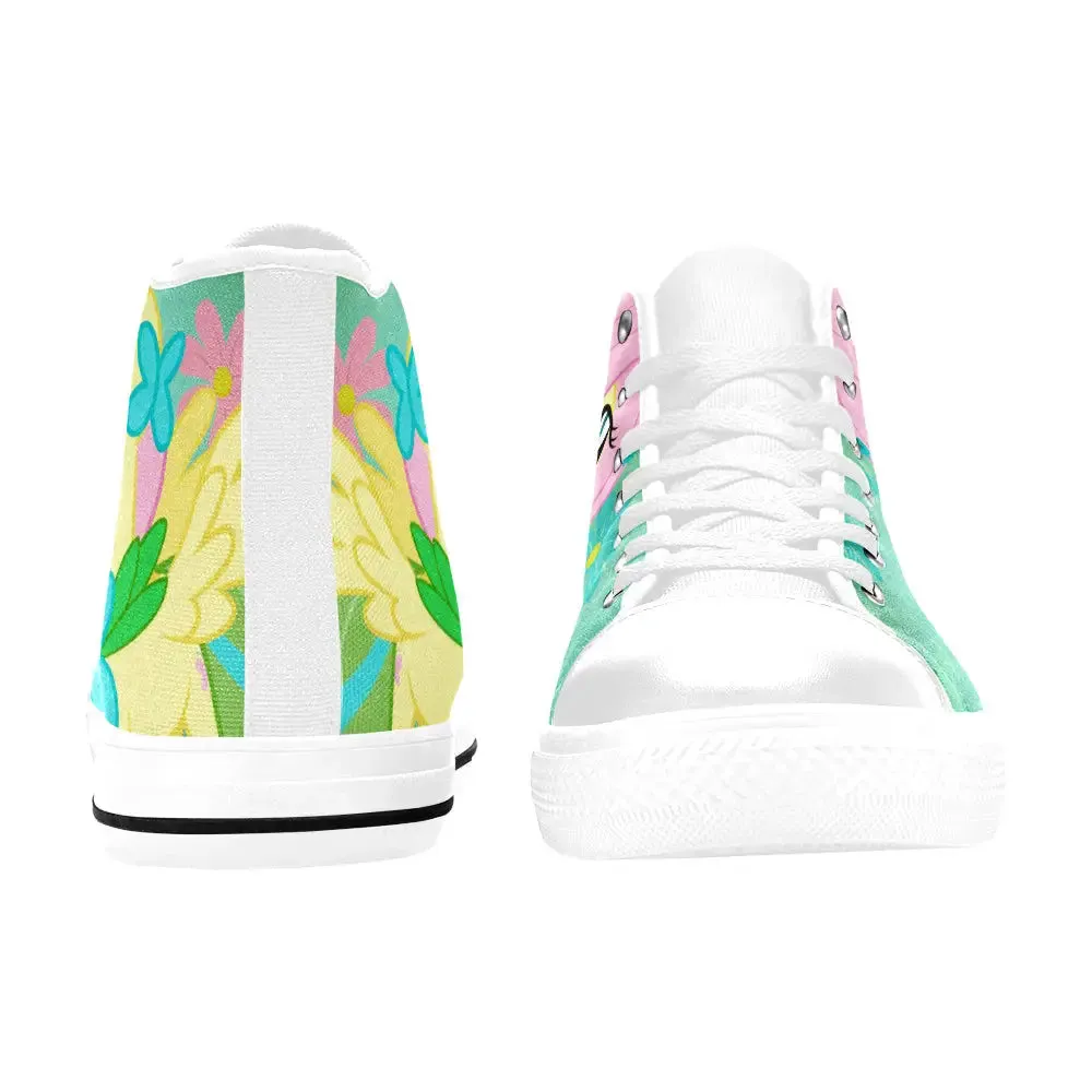 My Little Pony Friendship Is Magic Fluttershy Shoes High Top Sneakers for Kids and Adults