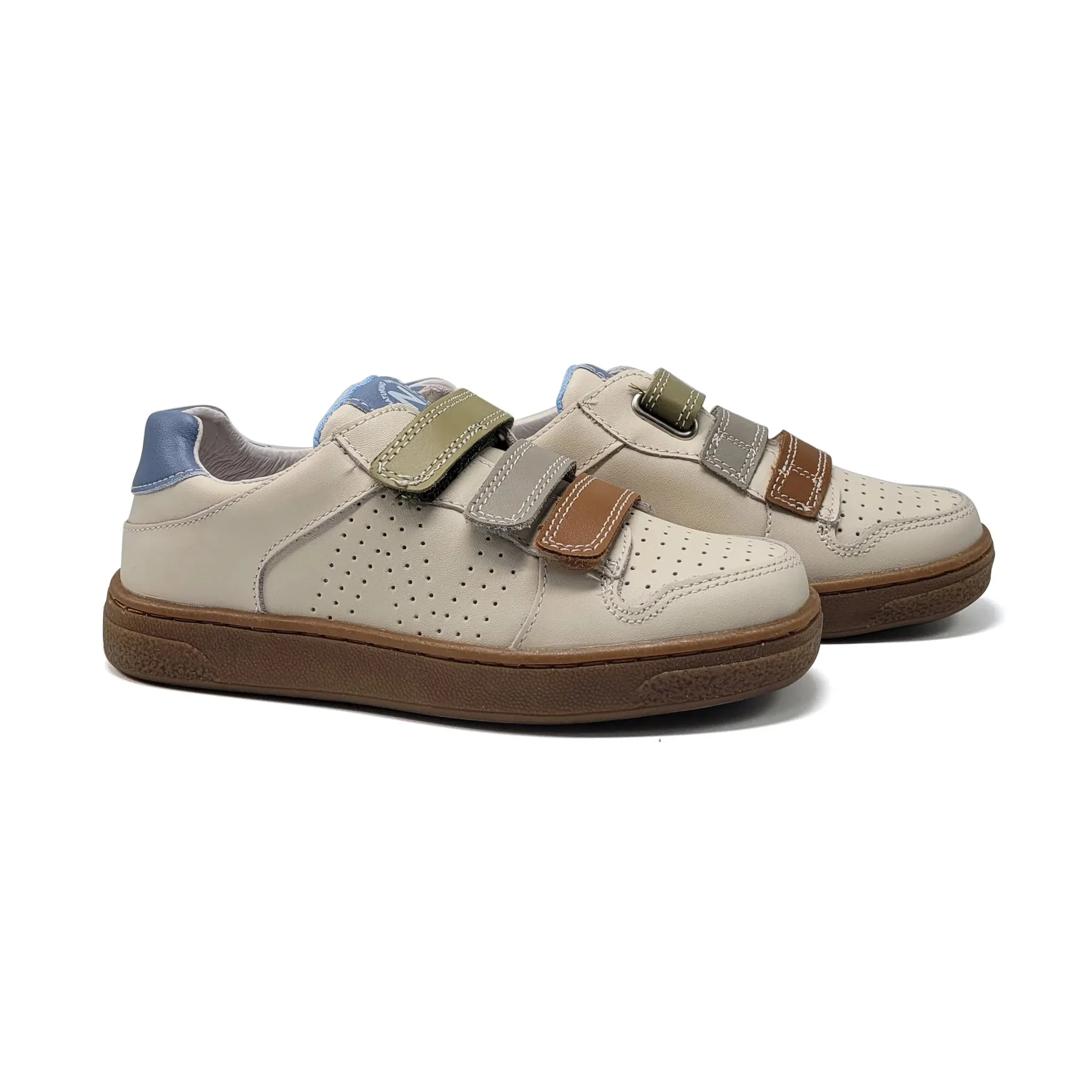 Naturino Theral Ivory Multicolor Velcro Sneaker
